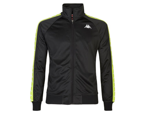 KAPPA 222 Banda Anniston Slim Felpa Black Lime White 301EFU0