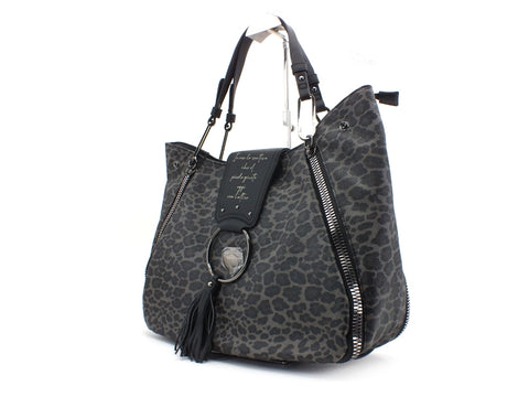 LE PANDORINE Vicky Fur Borsa Leopard Black AI20DAB02591-05