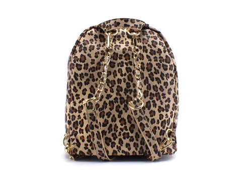 LE PANDORINE Vicky Backpack Emozioni Star Zaino Leopard Beige AI20DAC02592-05