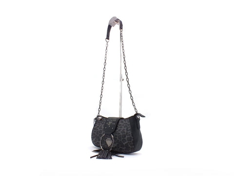 LE PANDORINE Vicky Baguette Oggi Borsa Tracolla Leopard Black AI20DAE02594-01