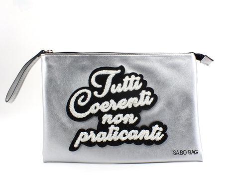 LE PANDORINE Sabo Pochette Coerenti Pochette Borsa Silver AI20DAR02607-07
