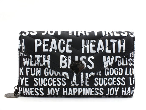 LE PANDORINE Leslie Wallet Happiness Portafoglio Black AI20DBU02636-01