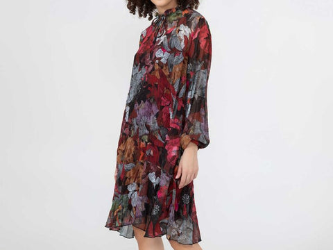 MARKUP Abito Fantasia Autunno Bordeaux MW66225