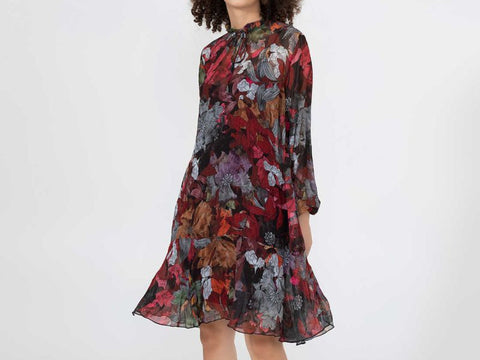 MARKUP Abito Fantasia Autunno Bordeaux MW66225