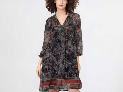 MARKUP Georgette Abisto Vestito Fantasia Floreale