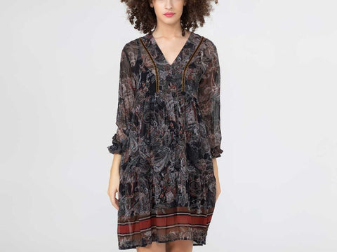 MARKUP Georgette Abisto Vestito Fantasia Floreale