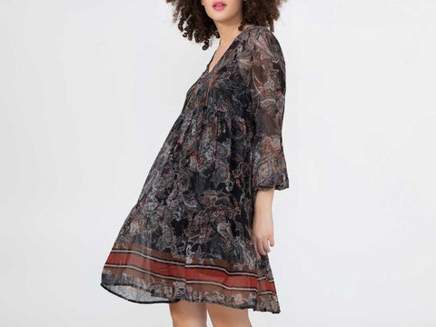 MARKUP Georgette Abisto Vestito Fantasia Floreale