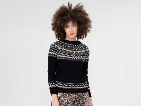 MARKUP Maglione Pietre Nero MW66031