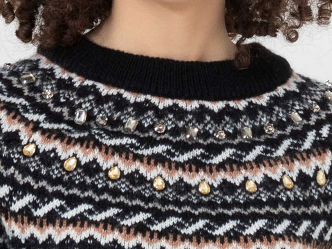 MARKUP Maglione Pietre Nero MW66031
