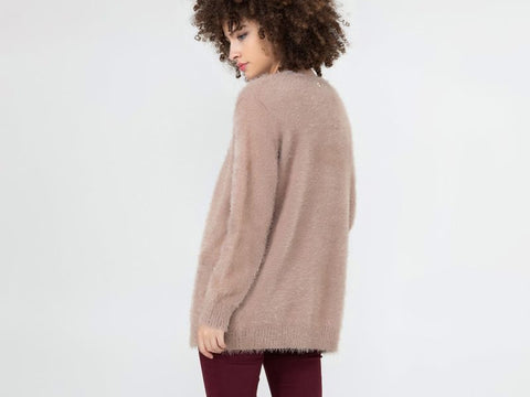 MARKUP Maglione Aperto Lupetto Pelliccia Naturale MW66015