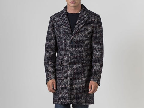 MARKUP Cappotto Pie De Poule Blu Bordeaux MK69908