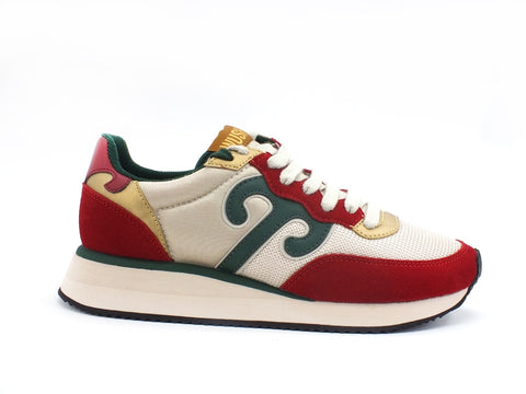 WUSHU Master Sneaker Donna Red Green Gold MS12