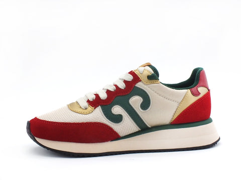 WUSHU Master Sneaker Donna Red Green Gold MS12