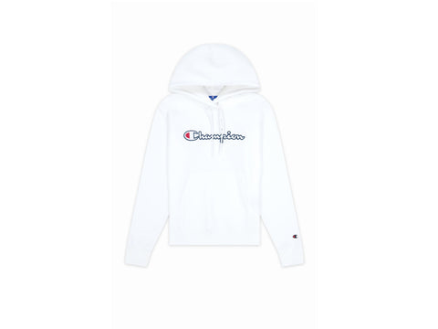 CHAMPION Felpa Cappuccio Logo White 113185