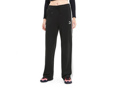 PUMA Classic Wide Leg Pants Pantaloni Tuta Svasati Black 598854 01