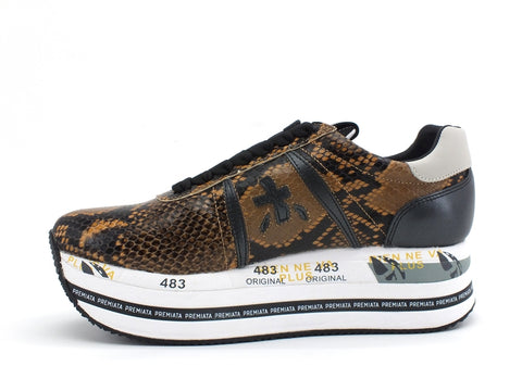 PREMIATA Beth Sneaker Platform Brown Black BETH-4115