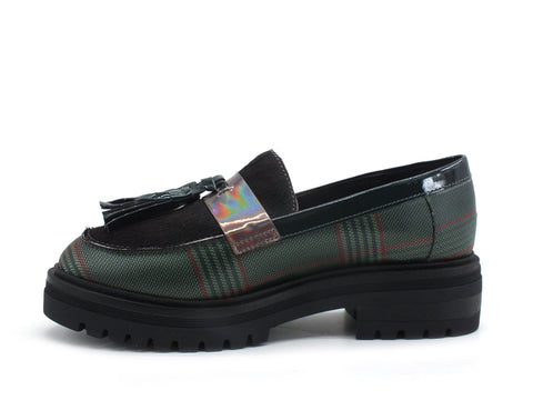 LAKE Check Mocassino Motivo Green C21-MOC