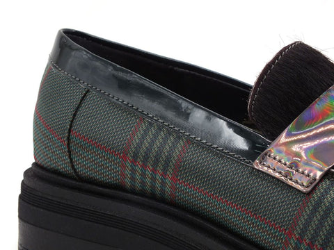 LAKE Check Mocassino Motivo Green C21-MOC