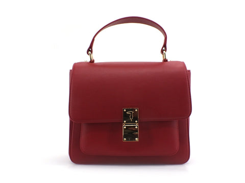 TRUSSARDI Lione Handle MD Borsa Tracolla Red Beet 75B00951