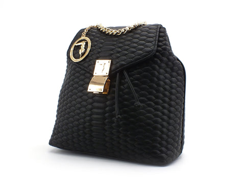 TRUSSARDI Parigi Backpack MD Zaino Black 75B00990
