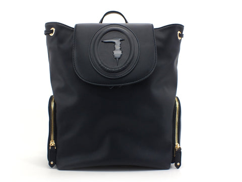 TRUSSARDI Lisbona Backpack Zaino Logo Navy Blue 75B00963
