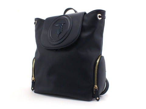TRUSSARDI Lisbona Backpack Zaino Logo Navy Blue 75B00963