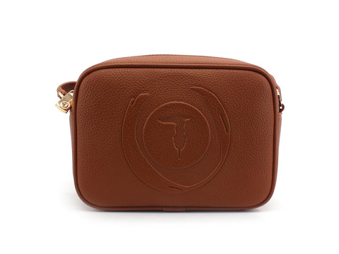 TRUSSARDI Faith Camera Case Tumbled Borsa Tracolla Cuoio 75B01033