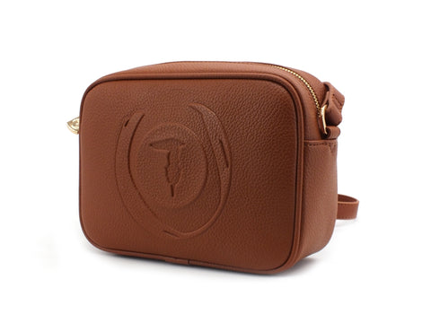 TRUSSARDI Faith Camera Case Tumbled Borsa Tracolla Cuoio 75B01033