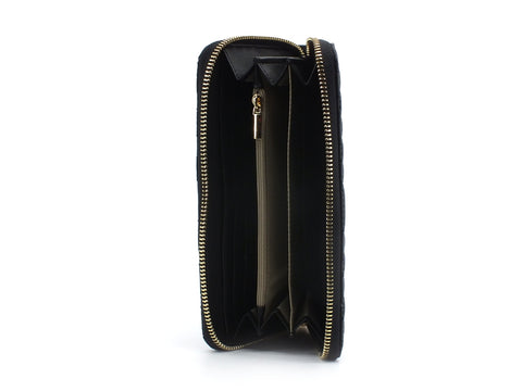 TRUSSARDI Parigi Zip 3 Pocket LG Wallet Portafoglio Black 75W00254