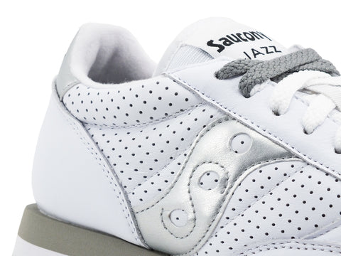 SAUCONY Jazz Original Leather Sneaker Pelle White Silver S60243-3