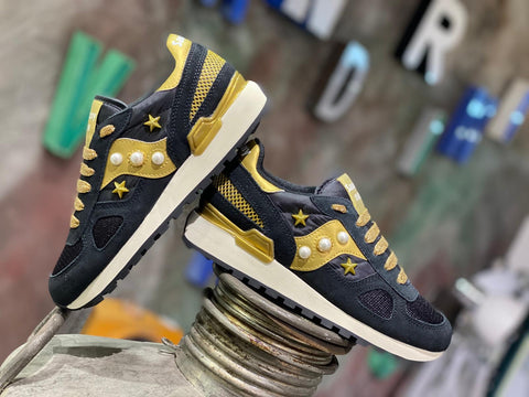 CUSTOM / Saucony Shadow Original Sneaker Black Gold S1108-721