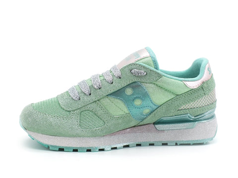 CUSTOM / Saucony Shadow Sneaker Mint Green Silver Spray S1108-747