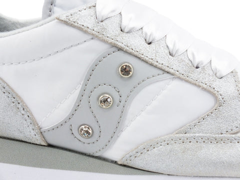 CUSTOM / SAUCONY Jazz Sneaker Custom White Silver Spary S2044-396