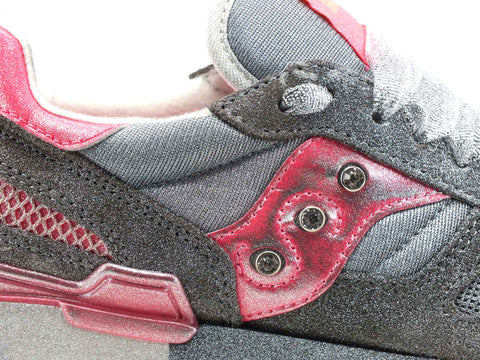 CUSTOM / SAUCONY Shadow Sneaker Grey Vizi Pink Silver Spray S1108-771