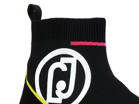 LIU JO Hoa 12 Sneaker Elastic Calzino Fluo Black BA1041TX022