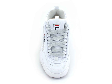CUSTOM / FILA Disruptor Sneaker Borchie White Silver 1010302.1FG