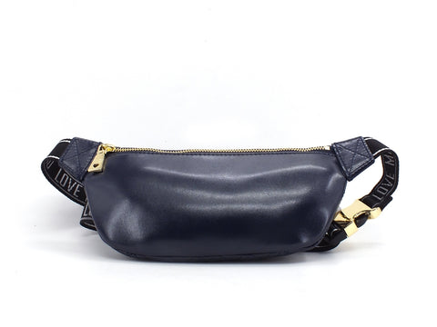 LOVE MOSCHINO Marsupio Quilted Logo Oro Navy Blu JC4011PP1BLA0751