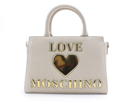 LOVE MOSCHINO Borsa Manico Tracolla Cuore Oro Avorio JC4034PP1BLE0110
