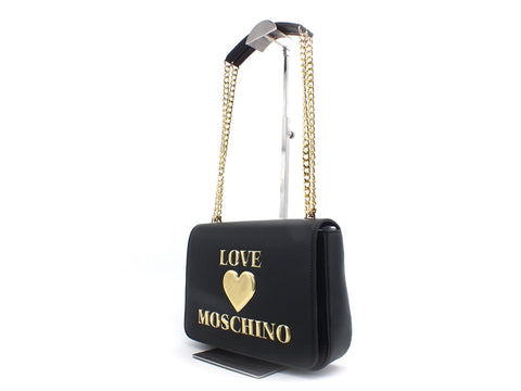 LOVE MOSCHINO Borsa Manici Catena Logo Oro Nero JC4035PP1BLE000
