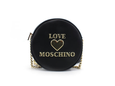 LOVE MOPSCHINO Pochette Tonda Tracolla Logo Oro Nero JC4036PP1BLE0000