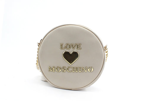 LOVE MOPSCHINO Pochette Tonda Tracolla Logo Oro Avorio JC4036PP1BLE0110