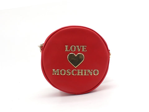 LOVE MOSCHINO Pochette Tonda Tracolla Logo Oro Rosso JC4036PP1BLE0500