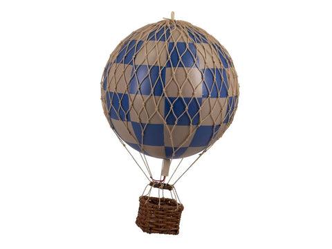 AUTHENTIC MODELS Mongolfiera 30 Cm. Accessori Casa Scacchi Blu Bianco AP161CB