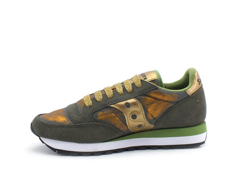 CUSTOM / SAUCONY Jazz Original Sneaker Borchie Olive Gold S1044-535