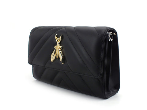 PATRIZIA PEPE Borsa Tracolla Logo Pelle Nero 2V9798-A8K7