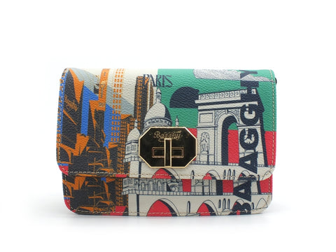 BAGGHY Borsa Tracolla Stampa Parigi Pop B18IB61UPP11