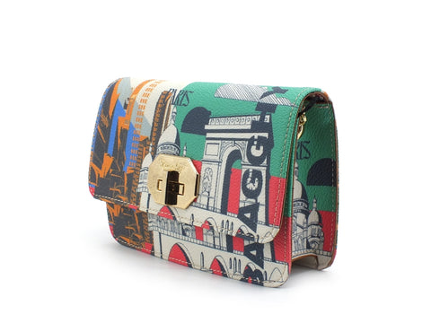 BAGGHY Borsa Tracolla Stampa Parigi Pop B18IB61UPP11