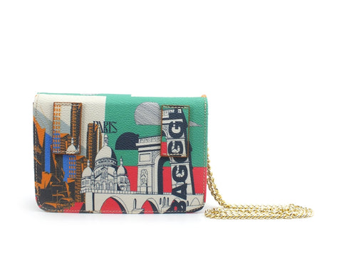 BAGGHY Borsa Tracolla Stampa Parigi Pop B18IB61UPP11