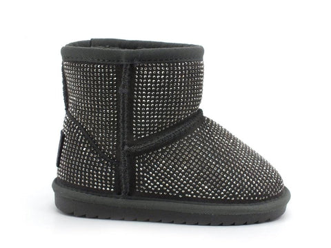 COLORS OF CALIFORNIA Stivaletto Pelo Strass Dark Grey HC.YK055-F19 - Sandrini Calzature e Abbigliamento