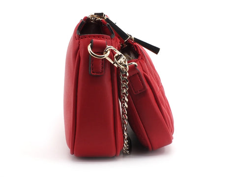 GUESS Arie Mini Doppia Pochette Trapuntata Rosso Red VG788570